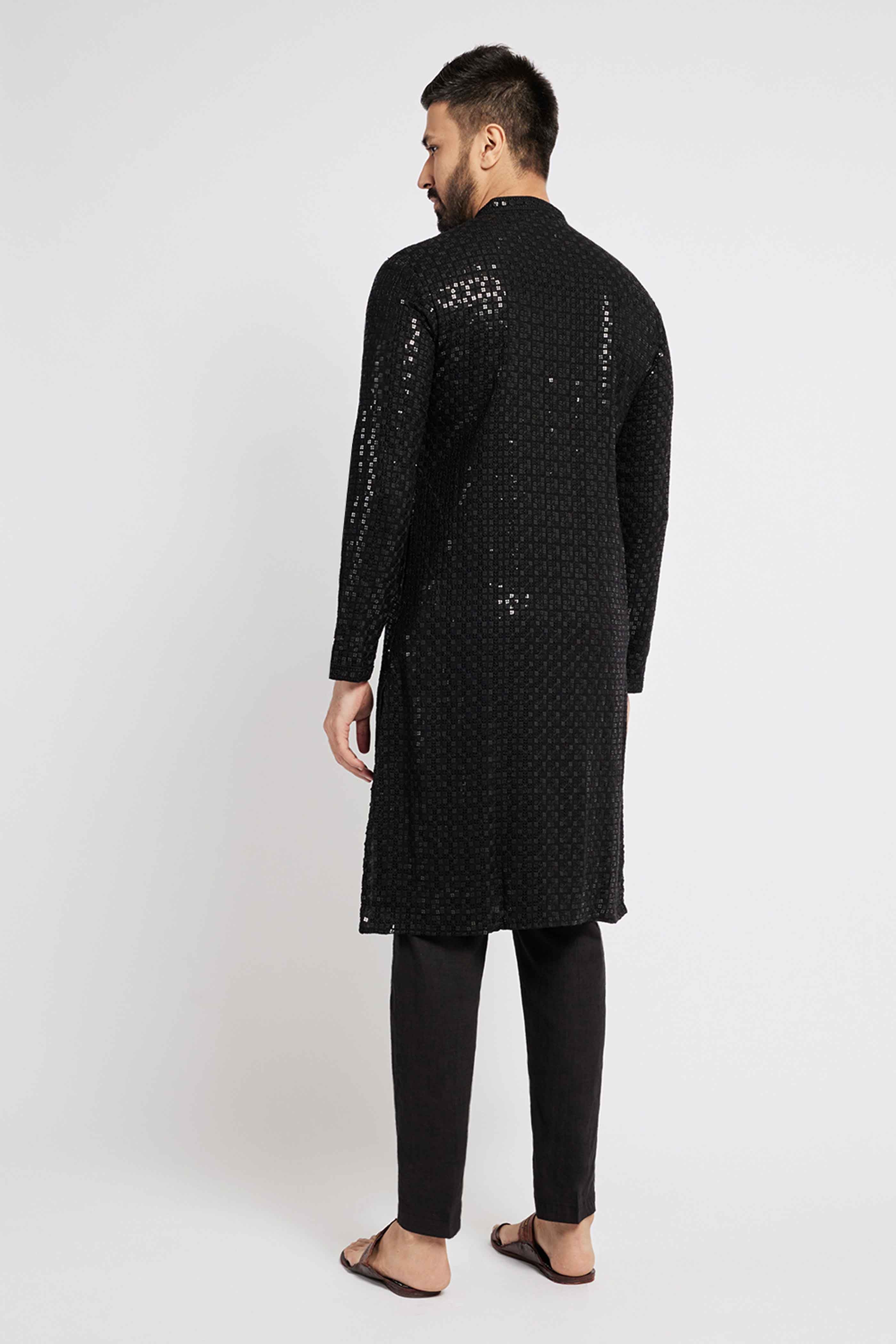 Black Sequence Kurta